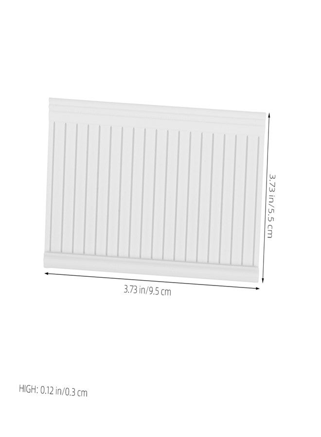 JOINPAYA Miniature Dollhouse Accessories 4Pcs Wainscoting Panels Decorative Wall Trim for Doll House Interior Paneling Compact 3.74X2.16In Mini Home D Cor - Image 2